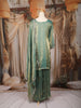 Sea Green Floral Sequins Embroidered Tissue Organza Salwar Suit