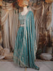 Sea Green Floral Sequins and Zari Embroidered Design Tissue Lehenga With Dupatta