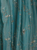 Sea Green Floral Sequins and Zari Embroidered Design Tissue Lehenga With Dupatta
