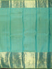 Sea Green Floral Vine Zari Woven Design Pure Kanchipuram Silk Bridal Saree with Matching Zari Border