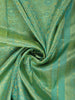 Sea Green Floral Vine Zari Woven Design Pure Kanchipuram Silk Bridal Saree with Matching Zari Border