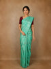 Sea Green Floral Woven Pure Kanchipuram Silk Saree