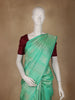 Sea Green Floral Woven Pure Kanchipuram Silk Saree