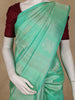 Sea Green Floral Woven Pure Kanchipuram Silk Saree