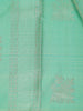Sea Green Floral Woven Pure Kanchipuram Silk Saree