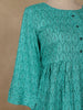 Sea Green Geometric Printed Cotton Kurti - Diadem