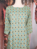 Sea Green Geometric Printed Design Cotton Kurti