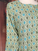 Sea Green Geometric Printed Design Cotton Kurti