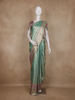 Sea Green Mini Checked Woven Design Pure Kanchipuram Tissue Silk Saree with Contrast Designer Border
