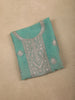 Sea Green Paisley Sequins Embroidered Design Tissue Silk Unstitched Salwar Material with Dupatta