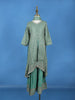 Sea Green Sequin Embroidered Georgette Kids Palazzo Suit