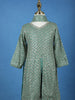 Sea Green Sequin Embroidered Georgette Kids Palazzo Suit