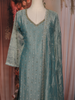 Sea Green Stone and Beads Embellished Tissue Organza Salwar Suit