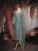 Sea Green Stone and Beads Embellished Tissue Organza Salwar Suit