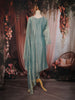 Sea Green Stone and Beads Embellished Tissue Organza Salwar Suit