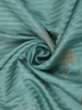 Sea Green Striped Butta Design Semi Banarasi Saree