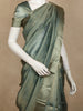 Sea Green Stripes Design Organza Saree