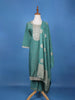 Sea Green Floral Design Emroidery Silk Salwar Suit - Diadem