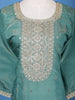 Sea Green Floral Design Emroidery Silk Salwar Suit - Diadem