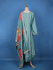 Sea Green Floral Digital Print with Embroidery Georgette Salwar Suit - Diadem