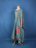 Sea Green Floral Digital Print with Embroidery Georgette Salwar Suit - Diadem