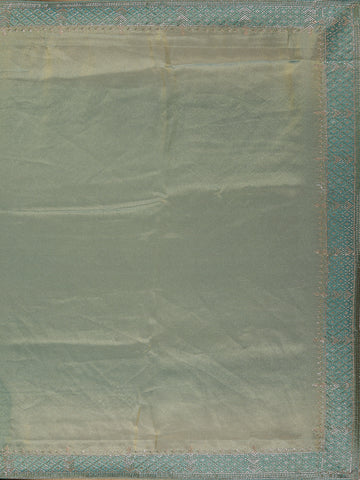 Sea green Solid Design Georgette Saree - Diadem