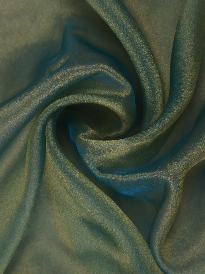 Sea green Solid Design Georgette Saree - Diadem
