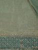 Sea green Solid Design Georgette Saree - Diadem