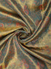 Seafoam Blue and Gold Floral Zari Woven Design Pure Kanchipuram Silk Saree with Birds Motif Border
