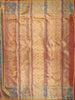 Seafoam Blue and Gold Floral Zari Woven Design Pure Kanchipuram Silk Saree with Birds Motif Border