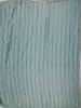 Seafoam Green Vertical Striped Beads Embroidered Design Pure Tissue Silk Party Wear Saree with Designer  Border