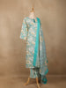 Seafoam Green Floral Design Printed Cotton Salwar Suit - Diadem