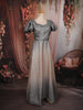 Silver Ash Grey Shimmer Glitter Embellished Design Party Wear Gown