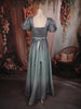 Silver Ash Grey Shimmer Glitter Embellished Design Party Wear Gown