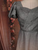 Silver Ash Grey Shimmer Glitter Embellished Design Party Wear Gown
