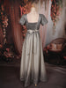 Silver Ash Grey Shimmer Glitter Embellished Design Party Wear Gown