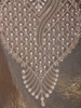 Silver Grey Floral Beads Embroidered Design Organza Palazzo Suit with Dupatta