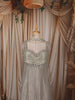 Silver Grey Floral Beads and Mirror Embroidered Design Tissue Silk Fancy Palazzo Suit with Choker Dupatta