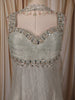 Silver Grey Floral Beads and Mirror Embroidered Design Tissue Silk Fancy Palazzo Suit with Choker Dupatta