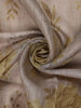Silver Grey Floral Printed Design Tissue Silk Saree with Zari Border