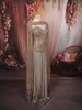 Silver Grey Floral Sequins and Silver Beads Embroidered Design Shimmer Ready to Wear Saree with Cape Sleeve