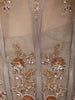 Silver Grey Floral Sequins and Silver Beads Embroidered Design Shimmer Ready to Wear Saree with Cape Sleeve