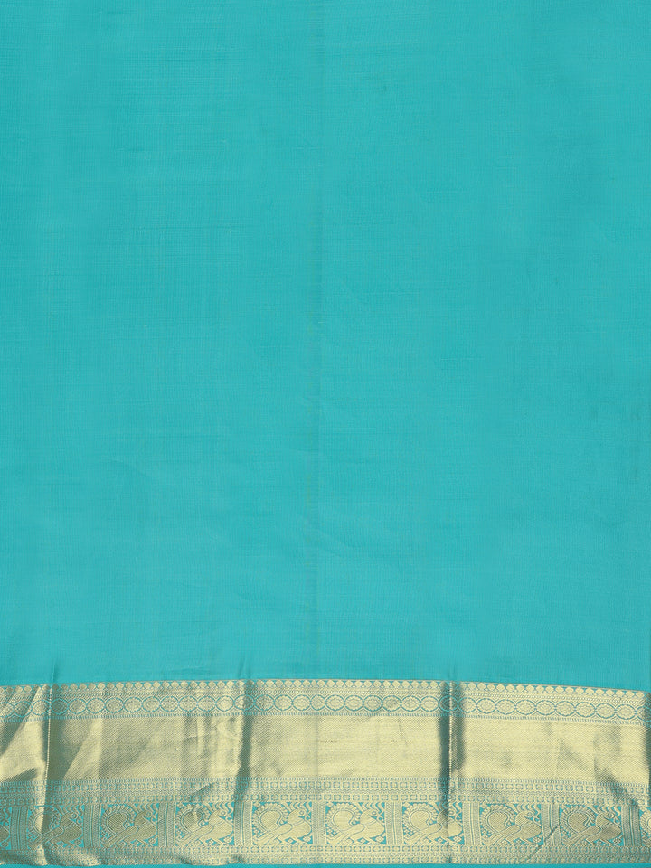 Silver Grey Floral Woven Pure Kanchipuram Silk Saree - Diadem