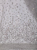 Silver Grey Heavy Sequins Embroidered Design Net Party Wear Saree with Matching Blouse