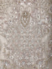 Silver Sequins and Beads Embellished Design Net Mermaid Gown with Shoulder Bow Detail
