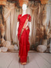 Queen Pink Floral Butta Zari Woven Design Pure Kanchipuram Silk Saree with Zari Border