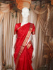Queen Pink Floral Butta Zari Woven Design Pure Kanchipuram Silk Saree with Zari Border