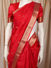 Queen Pink Floral Butta Zari Woven Design Pure Kanchipuram Silk Saree with Zari Border