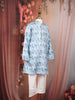 Sky Blue Abstract Woven Design Cotton Kids Kurta Set