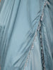 Sky Blue Beads Emroidered Satin Ready to Wear Draped Saree